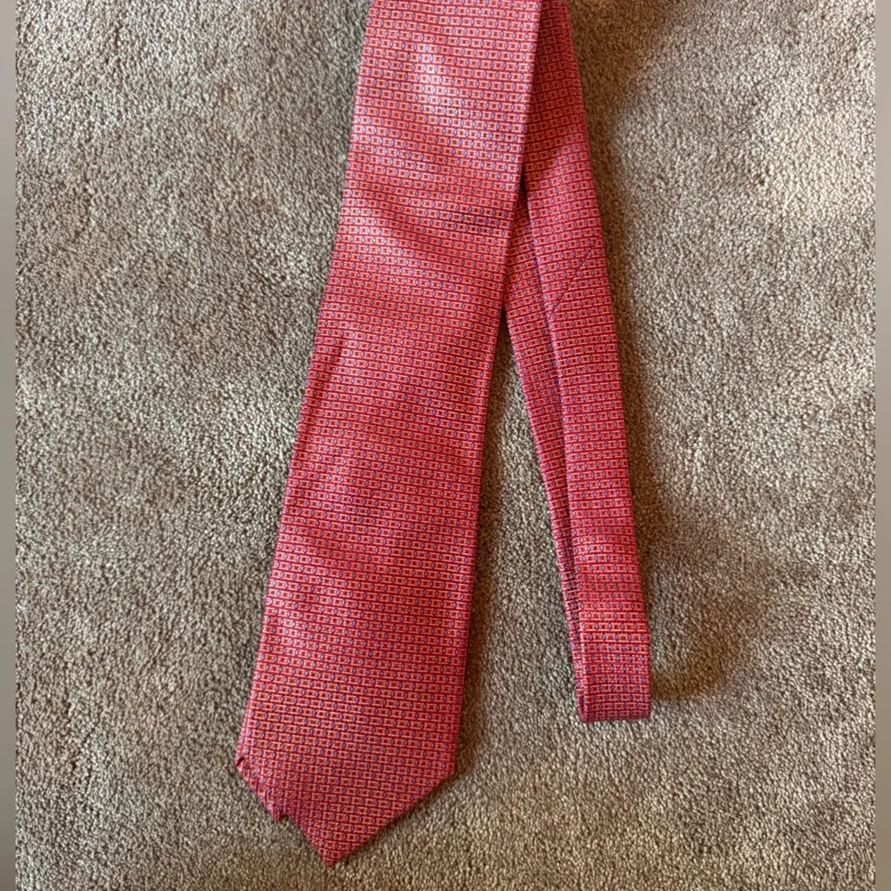 Brioni Red & Blue Italian made tie